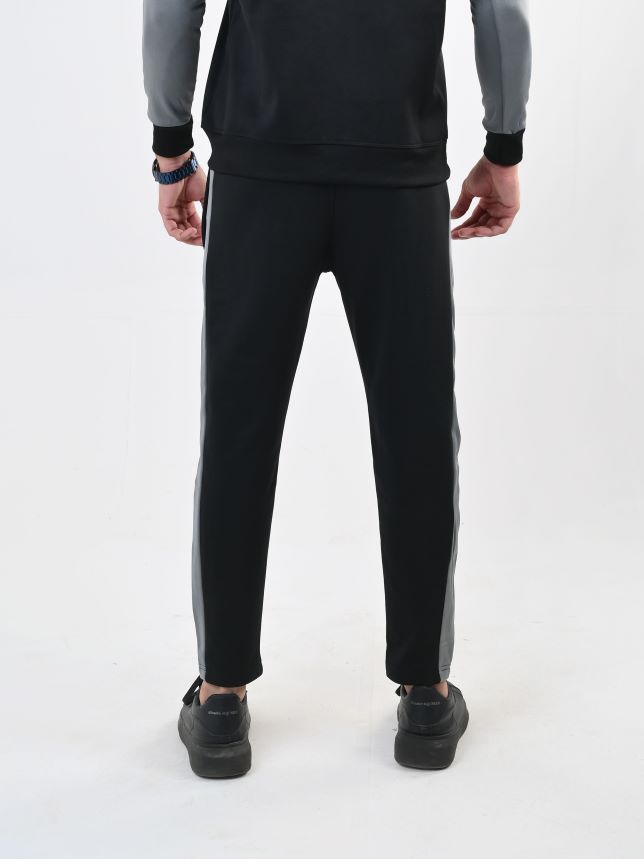 Black & Grey Colorblock Trouser