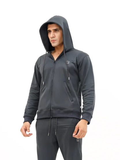 Grey Zip Hoodie