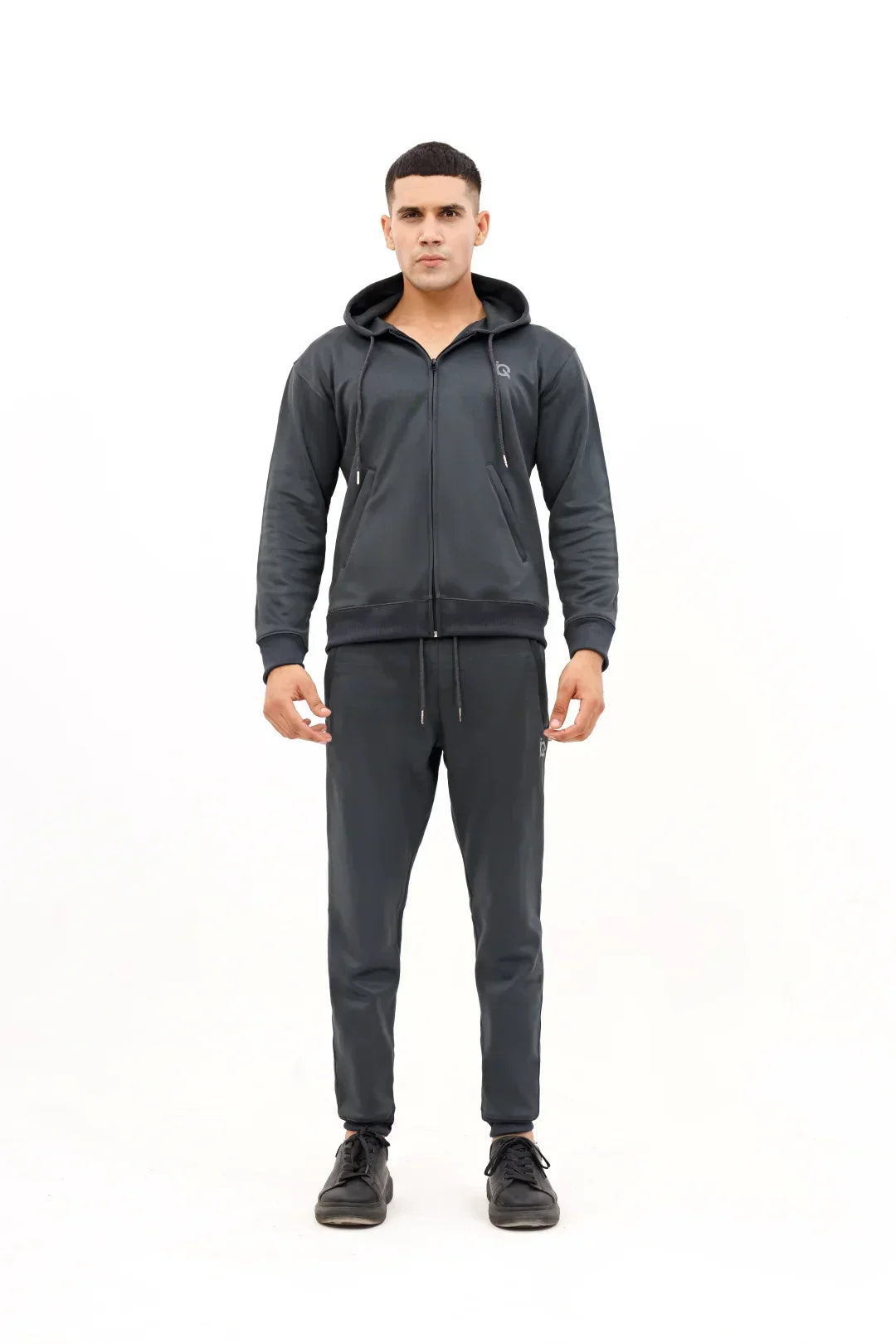Grey Zip Hoodie Tracksuit