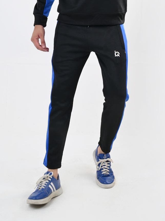 Black & Royal Blue Panel Trouser