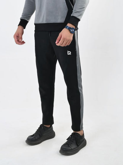 Black & Grey Colorblock Trouser