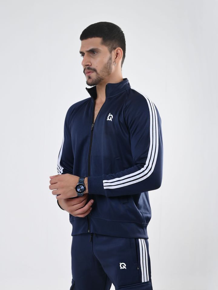 Navy Streak Zipper