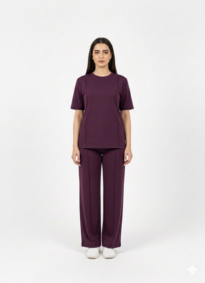Dark plum purple Ease Set