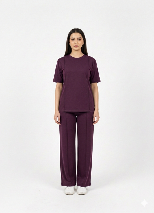 Dark plum purple Ease Set