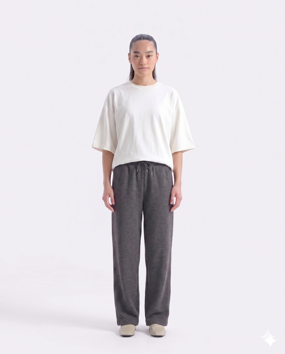 Comfort Straight Trouser-Charcoal Grey
