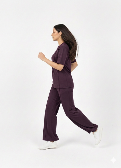 Dark plum purple Ease Set