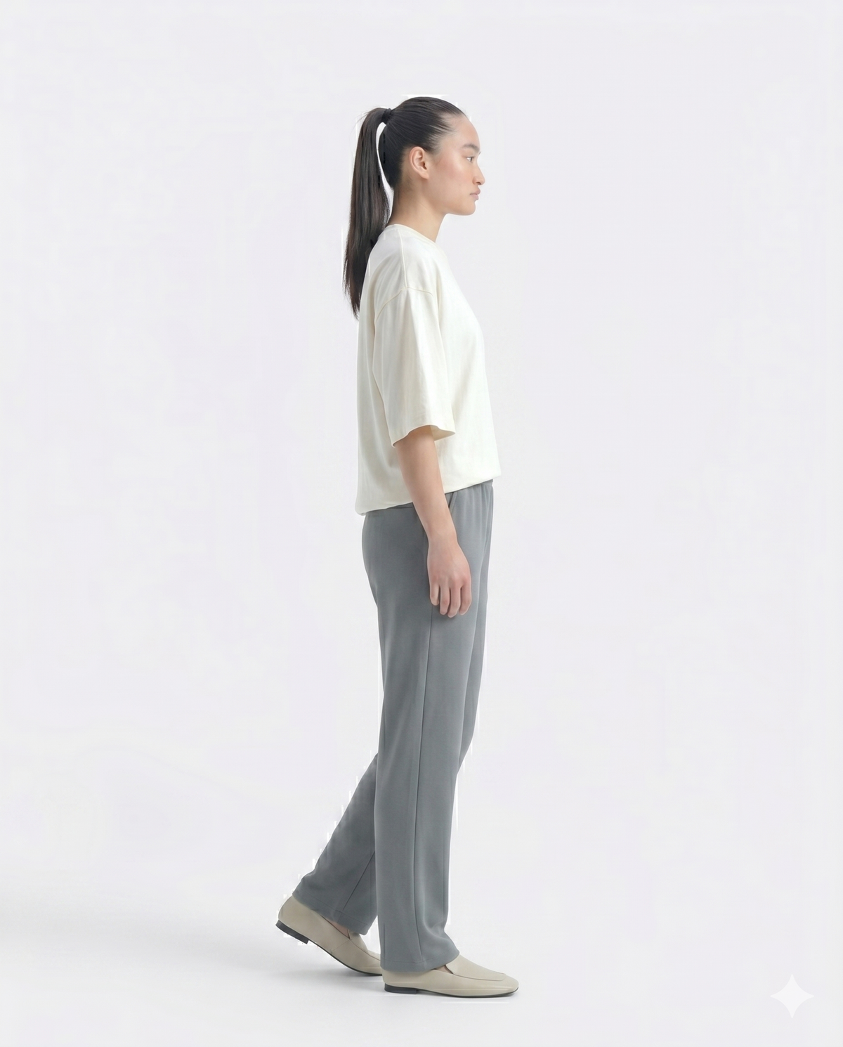 Comfort Straight Trouser-Grey